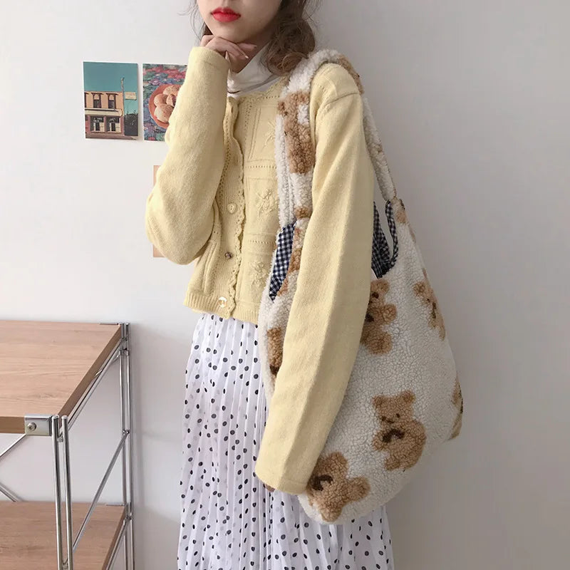 Fluffy Teddy Tote