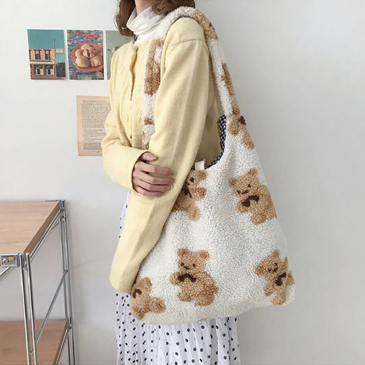 Fluffy Teddy Tote